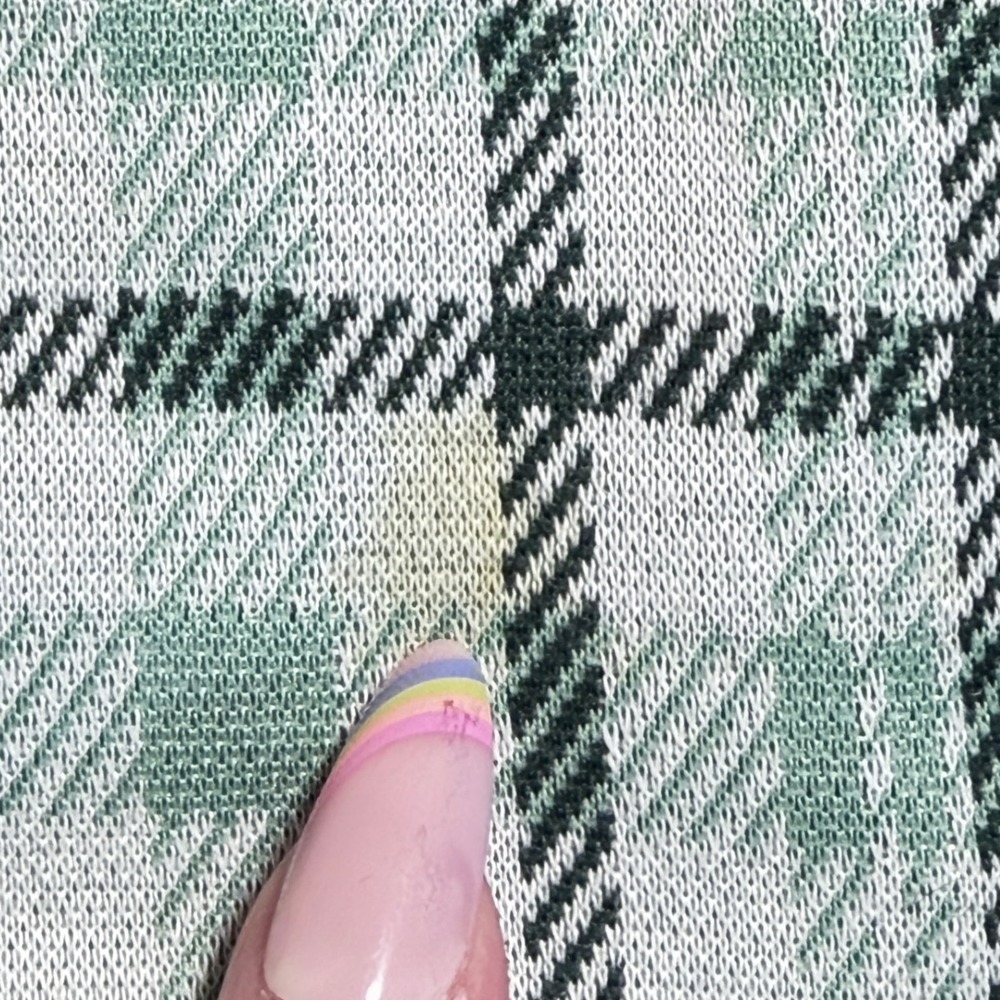 90s Womens Green Plaid Bodycon Dress Spaghetti Strap Mini‎ Large ST031522 - Picture 9 of 9